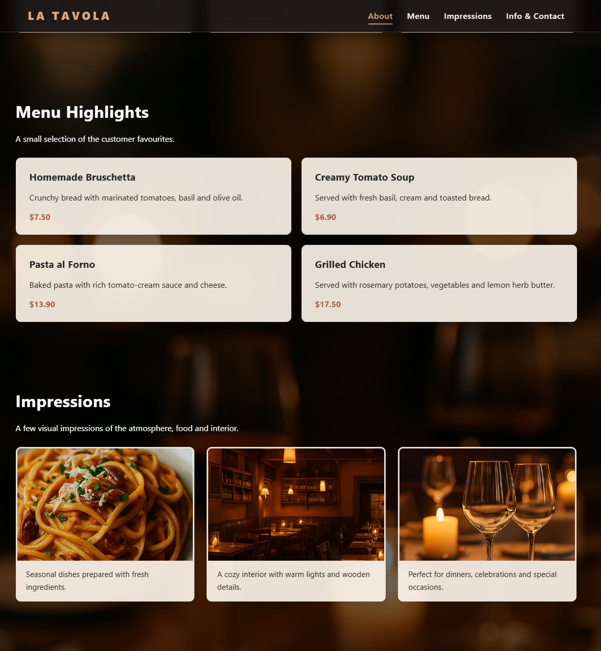 Vorschau Landingpage